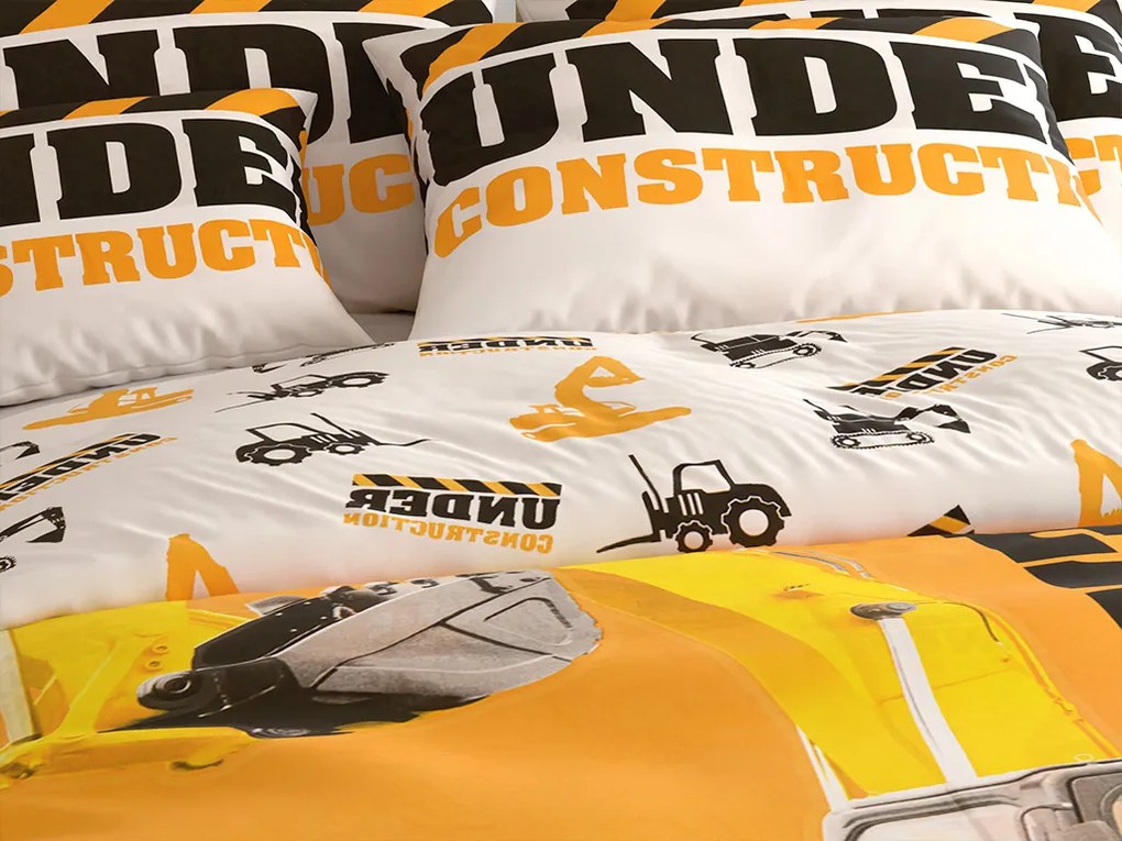 Lenjerie de pat din bumbac luminiscente BAGR portocalie Dimensiune lenjerie de pat: 70 x 90 cm | 140 x 200 cm