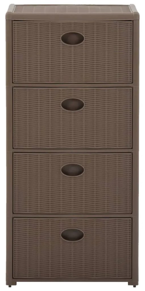 Comoda cu 4 sertare, gri taupe, 40x40x80 cm Gri taupe, 40 x 40 x 80 cm, 1