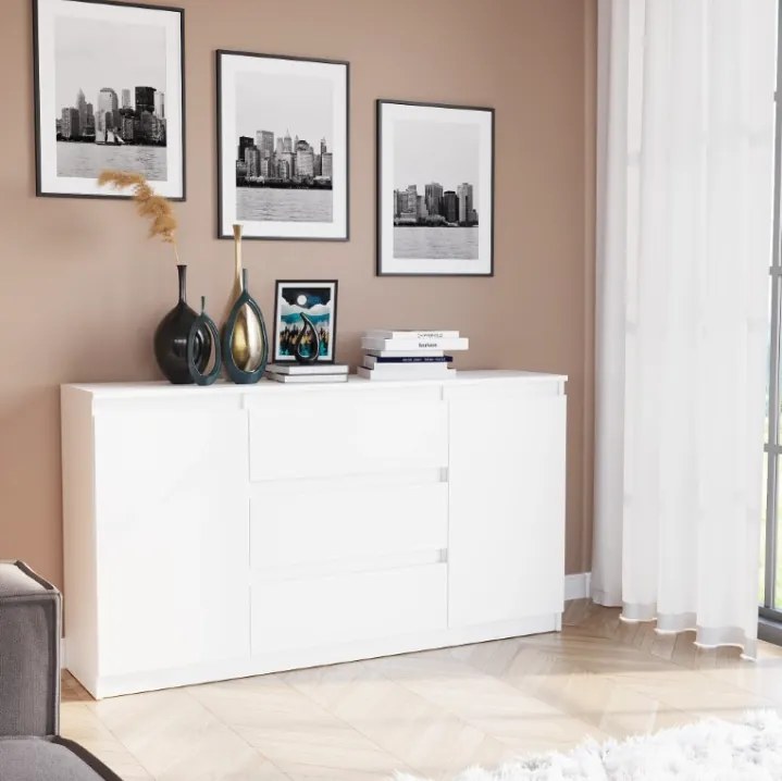 Comoda spațioasă R-140-S3 - diferite variante de culoare artisan mix alb
