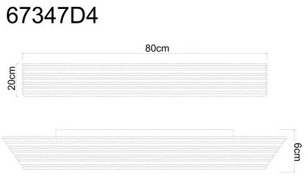 Plafoniera LED riflaj MDF cu efect de lemn HAYDEN 80x20cm