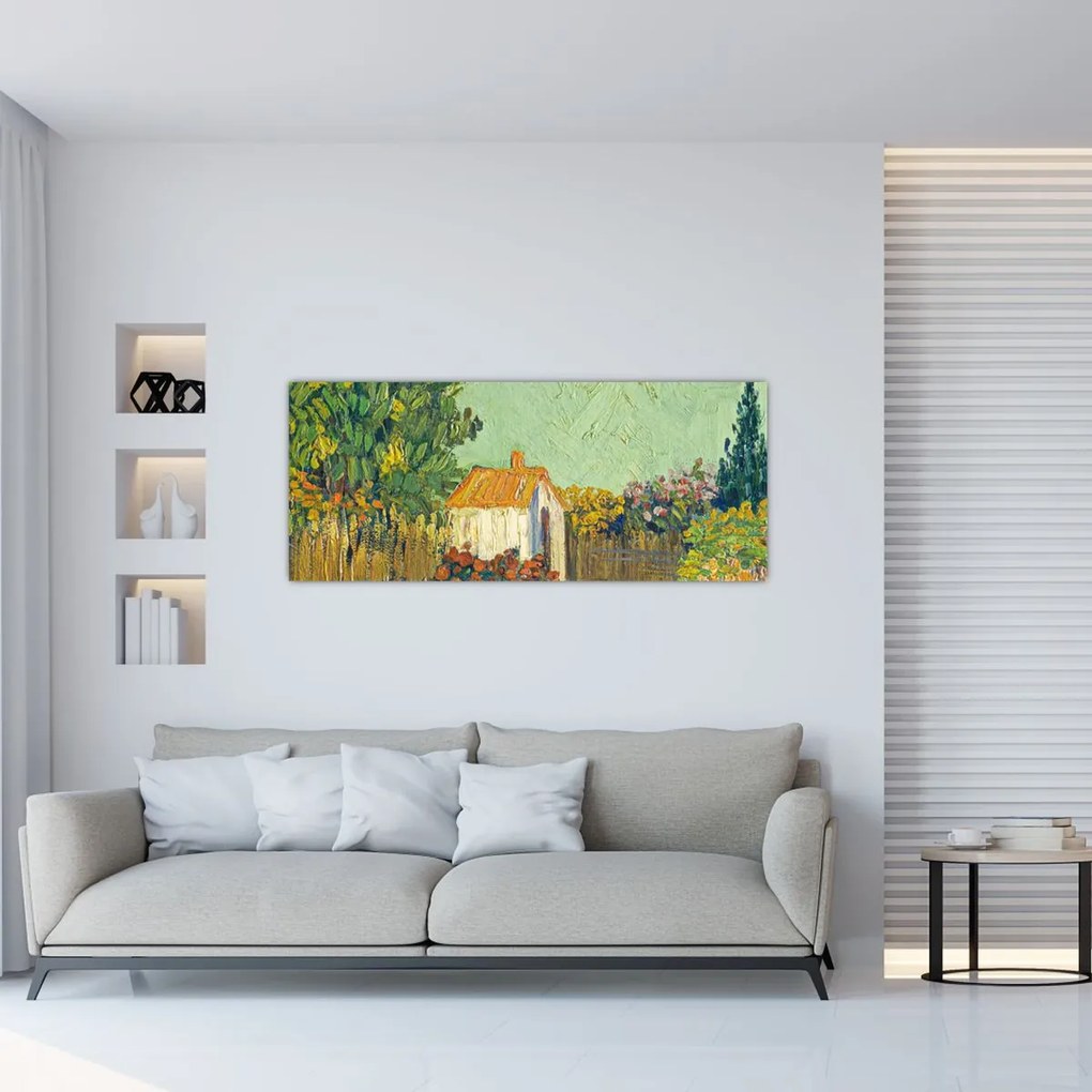 Tablou - Imitator of Vincent van Gogh, Landscape, reproducere (120x50 cm)