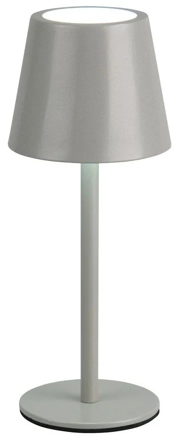 Veioză gri LED cu abajur din metal (înălțime 21 cm) Diaz – Reality