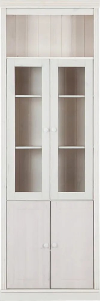 Vitrină albă din lemn de pin 74x223 cm Anita – Støraa