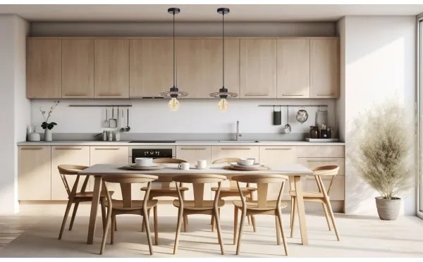 Lustră pe cablu FALCO 1xE27/60W/230V d. 20 cm bej