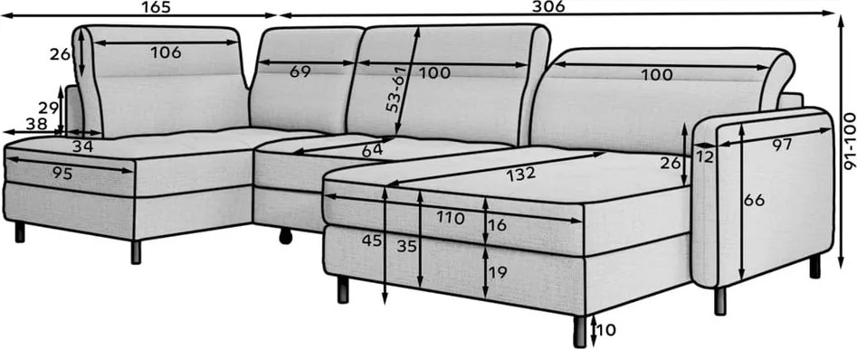 Colțar verde extensibil/cu spațiu de depozitare cu tapițerie din catifea (cu colț pe partea dreaptă/în formă de "U") Berrto – ELTAP