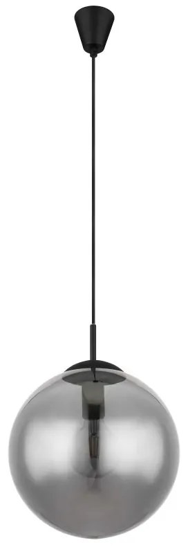 Pendul modern Joel negru, fumuriu 30cm