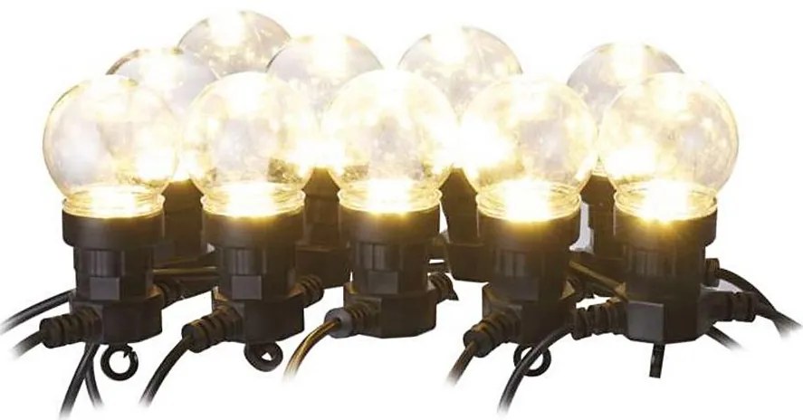 Lanț LED decorativ de exterior 10xLED/10m IP44 transparent