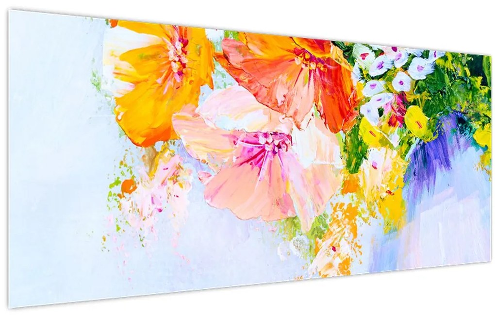 Tablou - Flori,pictură (120x50 cm)