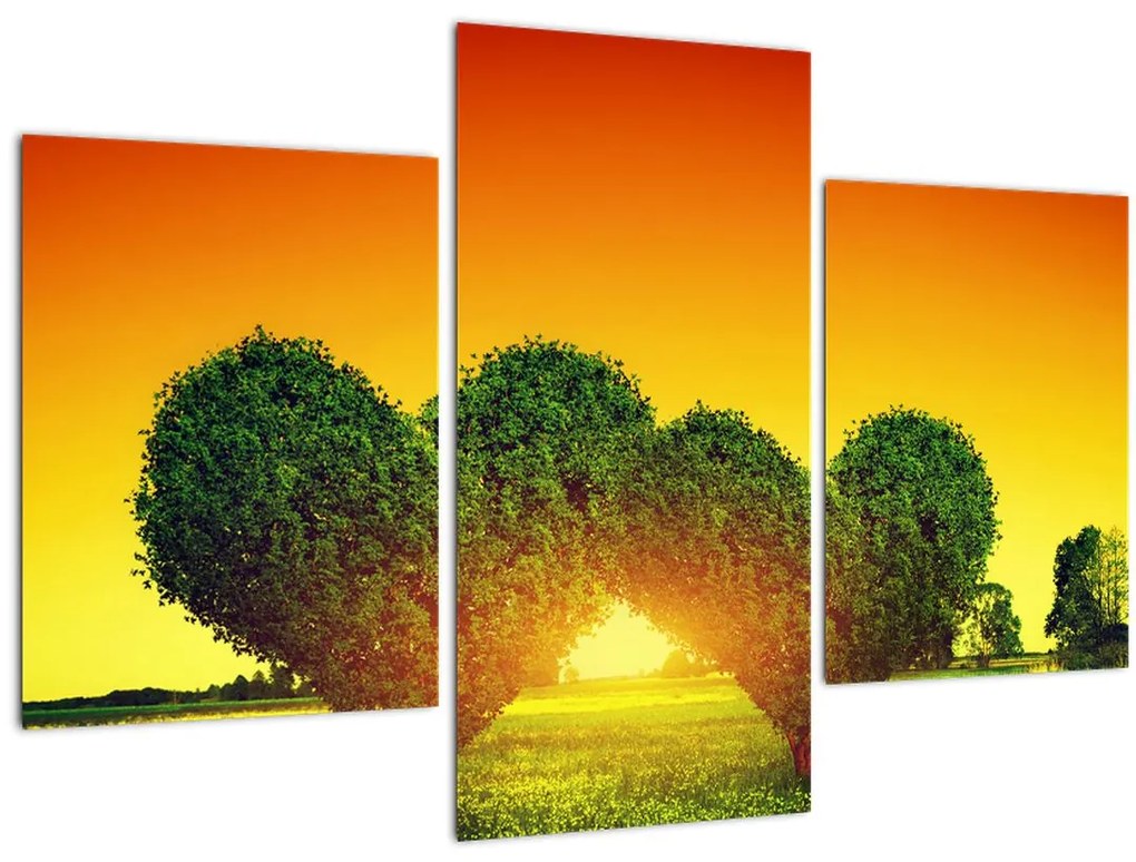 Tablou - Inima în coroanele copacilor (90x60 cm)