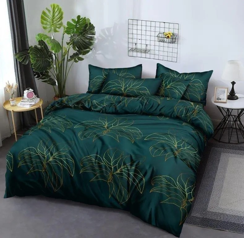 Lenjerie de pat din microfibra Culoare verde, GAMTA Dimensiune lenjerie de pat: 2 buc 70 x 80 cm | 160 x 200 cm
