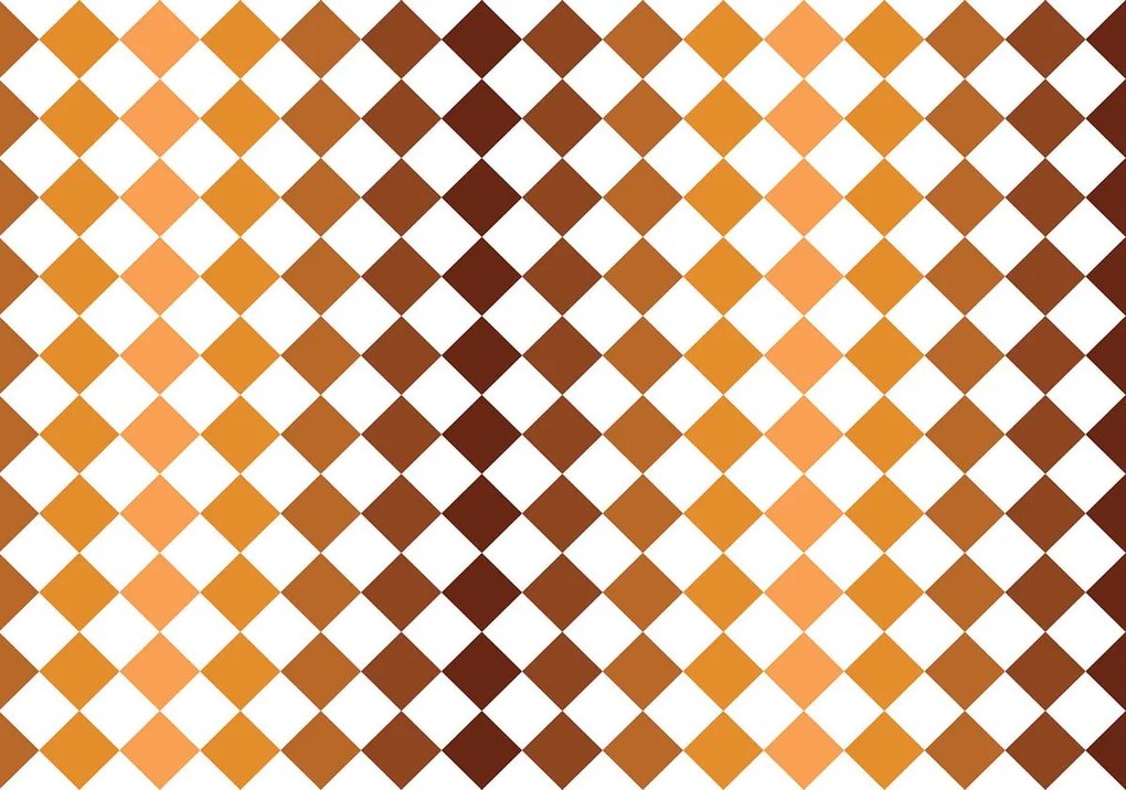 Fototapet - Mozaic - gresie maro (254x184 cm)