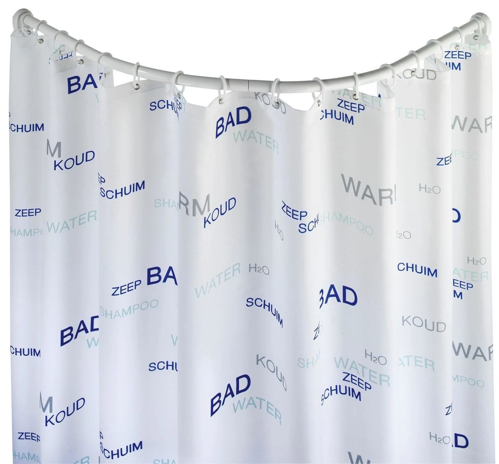 Șină de duș universală, 80 x 80/90 x 90 cm, alb, WENKO