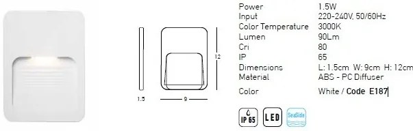 Spot LED de exterior iluminat ambiental IP65 Nona