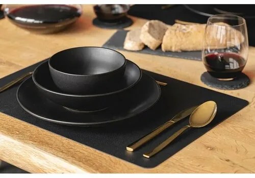 Farfurie de desert din ceramică London, 21 cm,negru mat