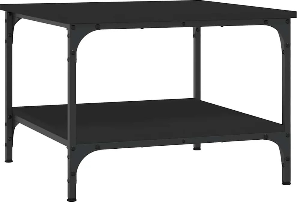 vidaXL Măsuță de cafea, negru, 55x55x40 cm, lemn prelucrat