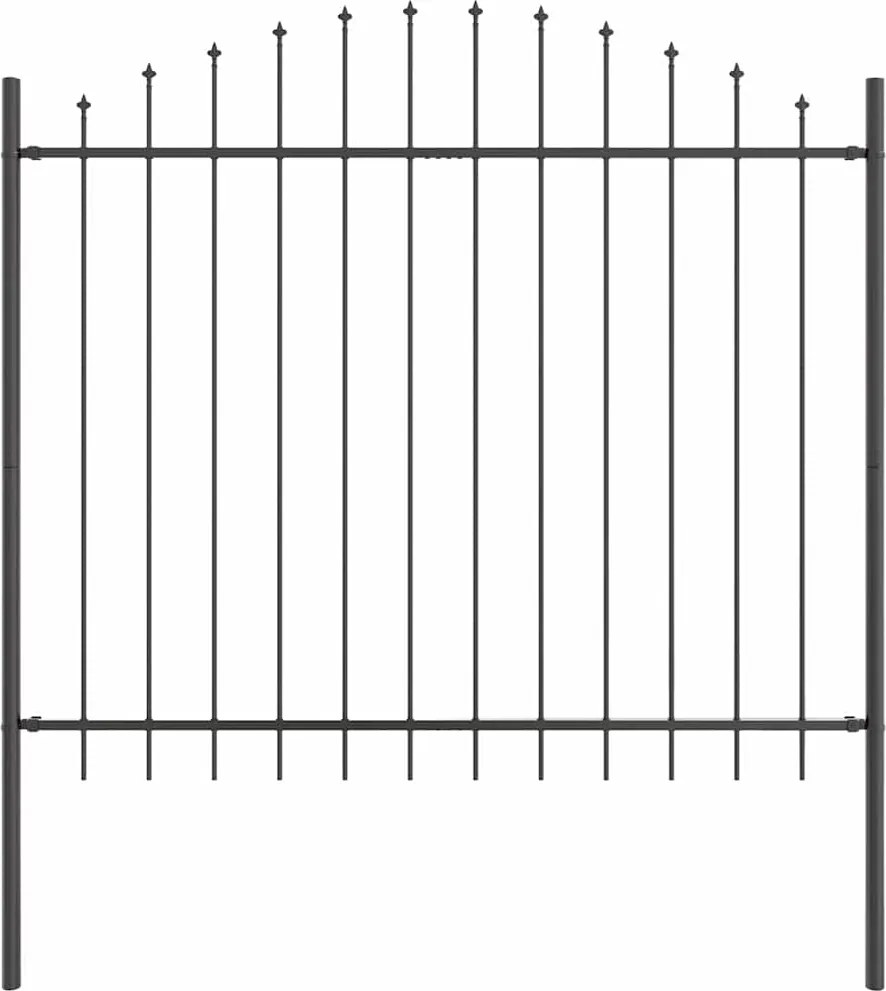 vidaXL Gard de Grădină Gri 170 x 165 cm Oțel vopsit electrostatic