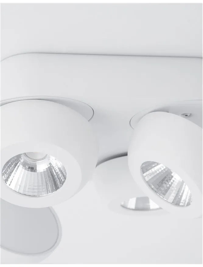 Plafoniera cu 4 spoturi LED directionabile Gon alb NVL-9105203