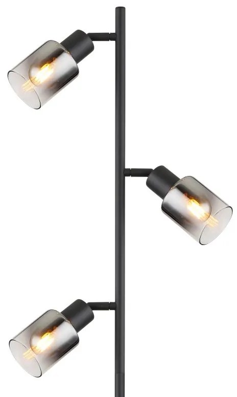 Lampadar, lampa de podea design modern Hubertus negru
