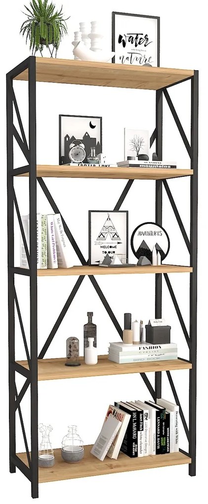 Biblioteca RF.004.004.126, Gauge Concept, 64x30x150 cm, PAL, stejar