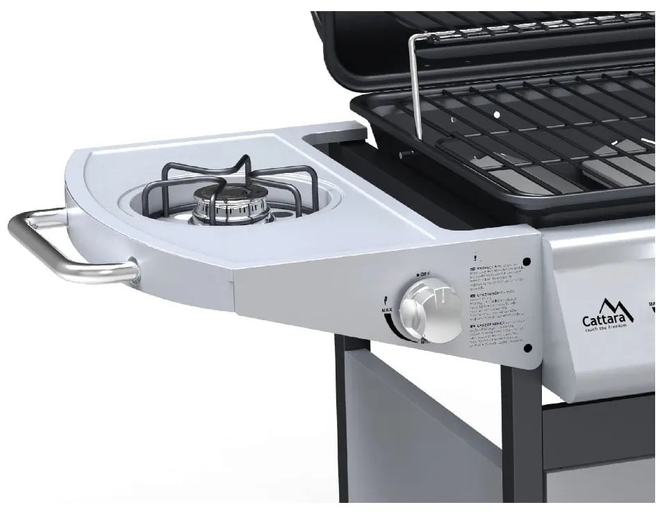 Grătar mobil de grădină pe gaz Cattara Master Chef Flame Tamer