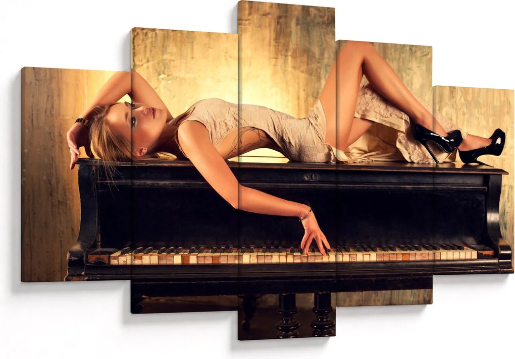 Tablou - Femeia și pian (150x105 cm)