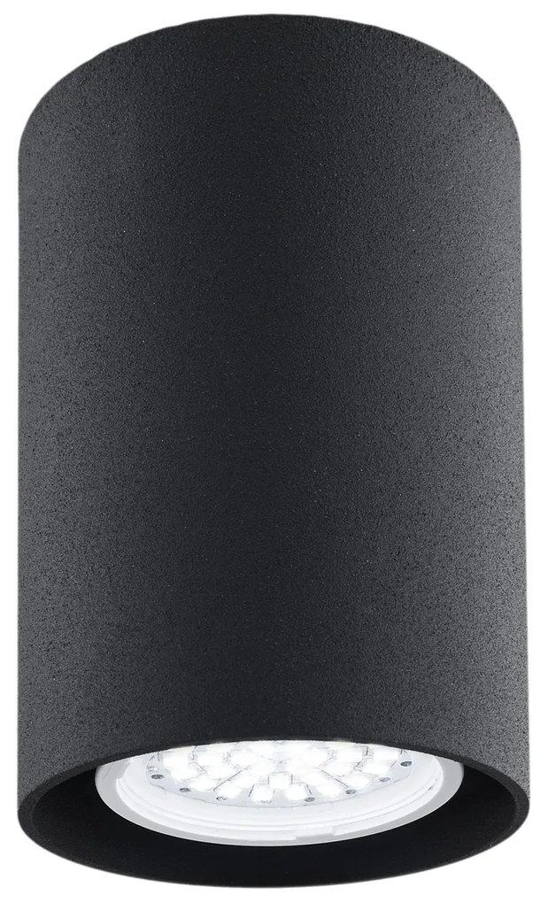 Spot aplicat tavan TYBER GU10 rotund 7cm negru