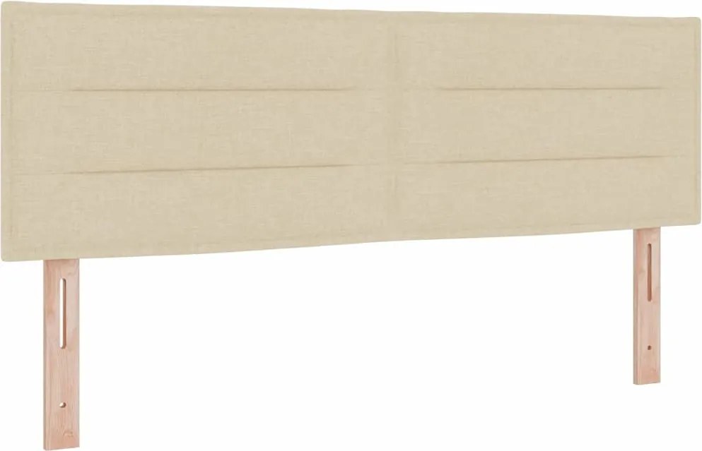 vidaXL Tăblie cap Crem 144 cm țesătură