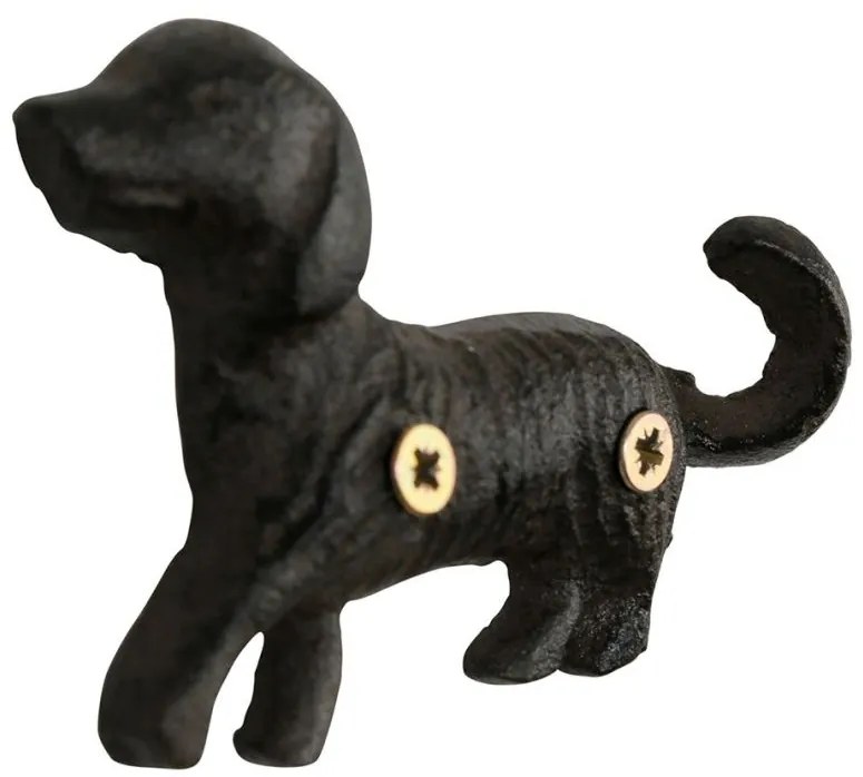 Set 3 cuiere decorative din fonta, L8 cm, Le Chien