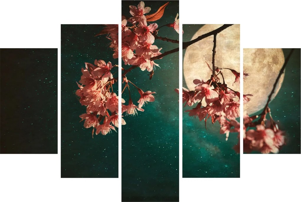 Tablou - Sakura în luna plină (150x105 cm)