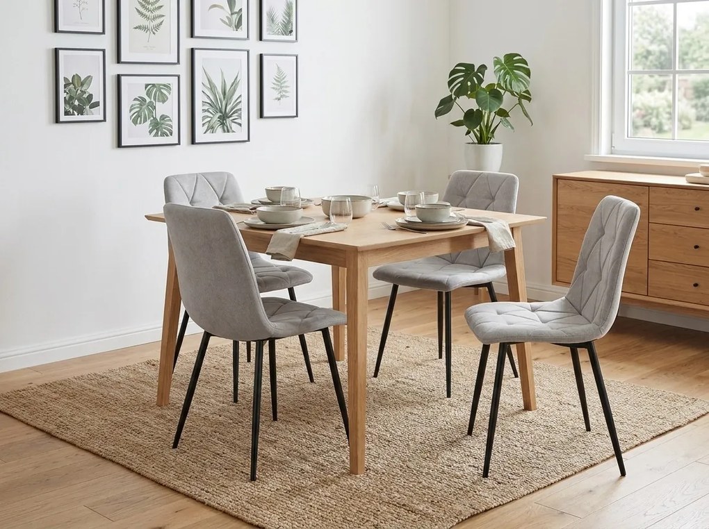 Scaun LIBRA PLATINUM GREY gri cu picioare negre