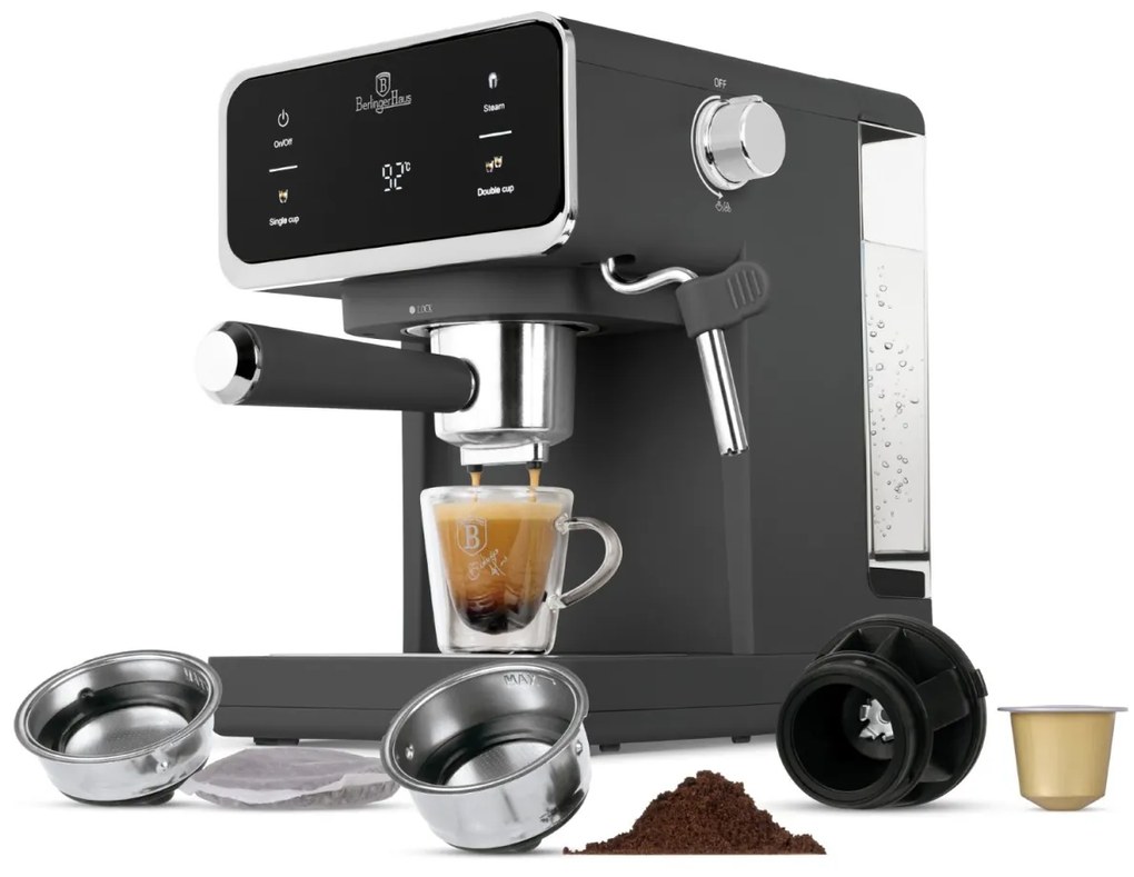 Espressor digital 3 in 1 Anthracite Berlinger Haus BH/9852