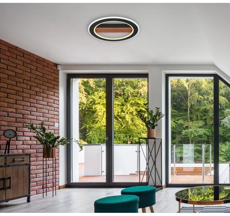 Plafoniera LED design modern Mattia negru mat