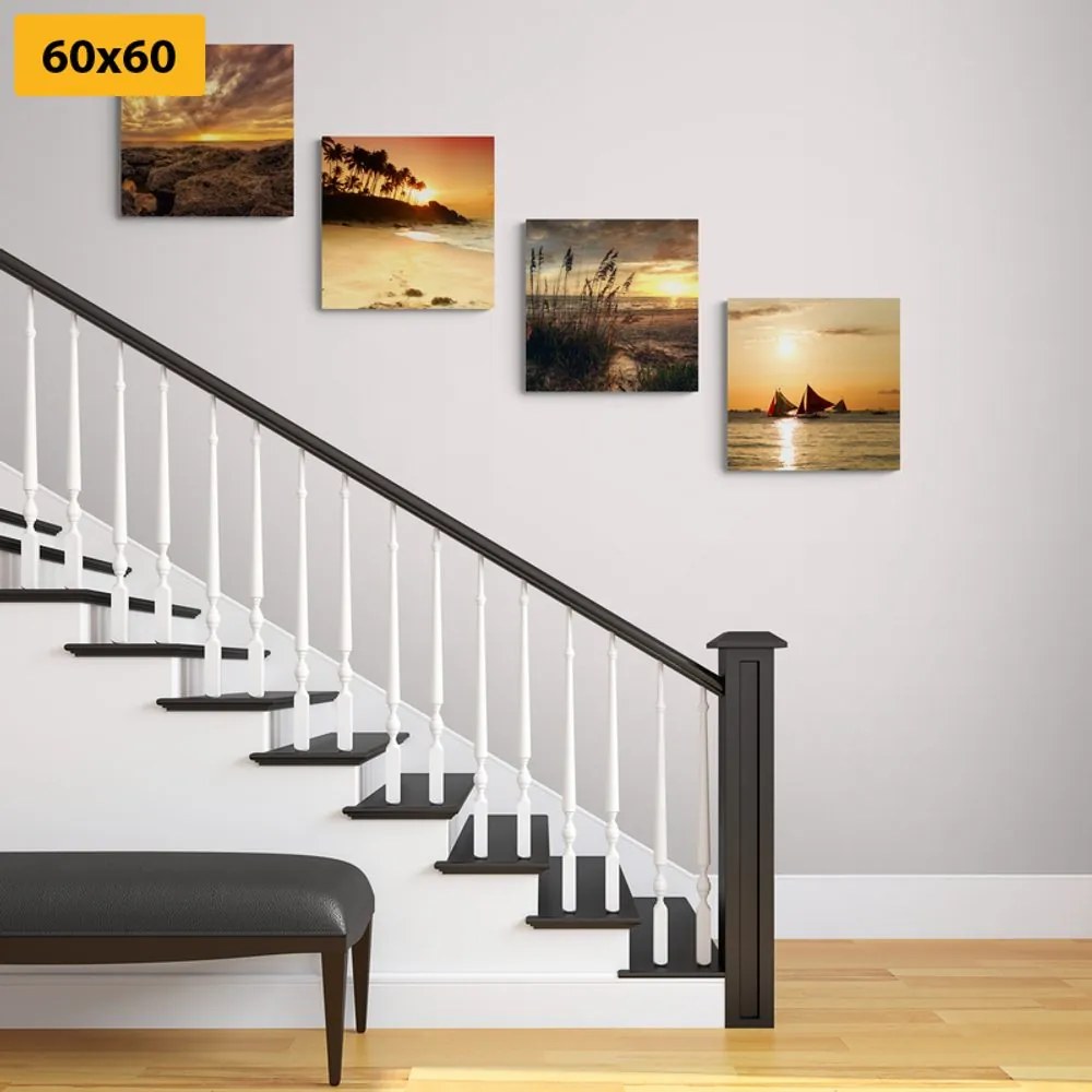 Set tablouri apus de soare magic la mare