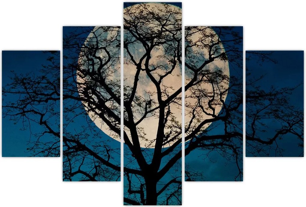 Tablou copacului cu lună plină (150x105 cm)
