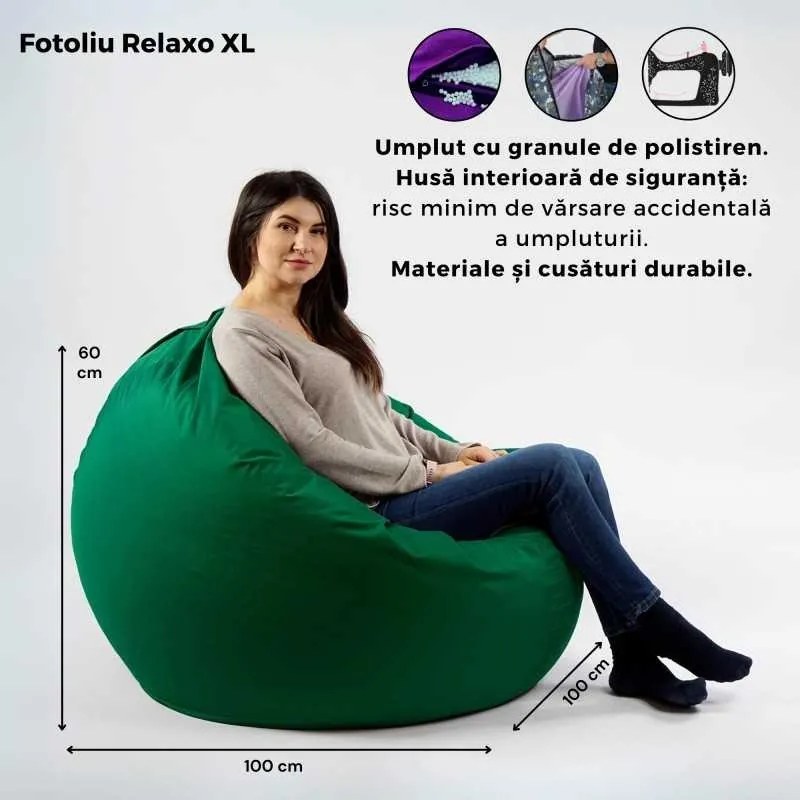 Fotoliu Relaxo XL, Material impermeabil - Alb