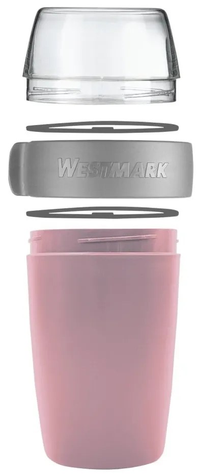 Cutie pentru gustări din două piese Westmark, 700ml, roz, S