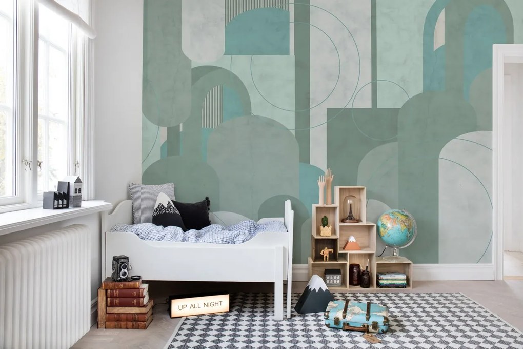 Fototapet, Lovely Arches, Green, Rebel Walls