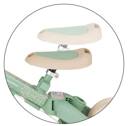 PETITE&MARS - Tricicletă 5 în 1 pentru copii TURBO LIMITED Verde Twist