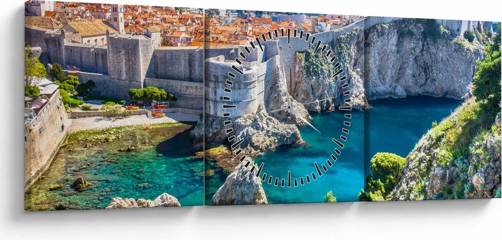 Tablou - Dubrovnik (cu ceas) (90x30 cm)