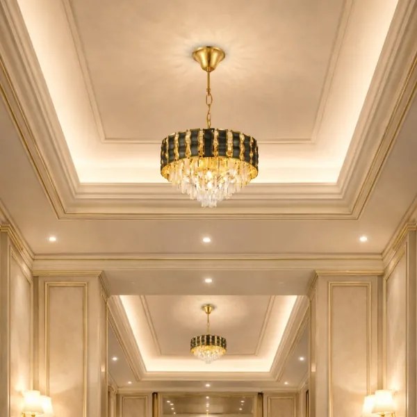 Brilagi - Lustru pe lanț CRISTAL 5xE14/40W/230V, diametru 38 cm