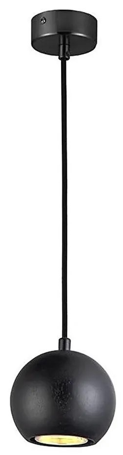 Pendul pe cablu 1xGU10/10W/230V, diam. 11 cm, lemn masiv/frasin