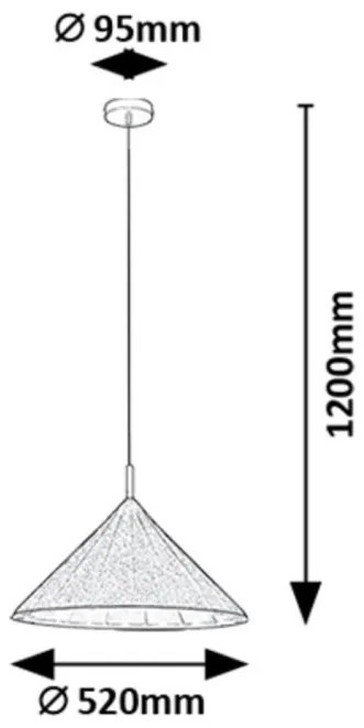 Lustra suspendata din material ecologic Linavo D-52cm