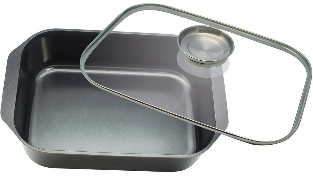 Elo 82840 Vas de copt Basic cu capac din sticlă șimâner cu aromă Raffinesse 40 x 26 cm