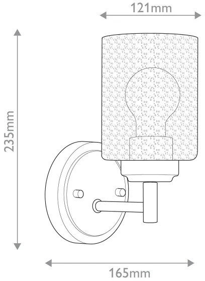 Lampă de perete Kichler KL-WINSLOW-1W-NBR WINSLOW 1xE27/60W/230V alamă