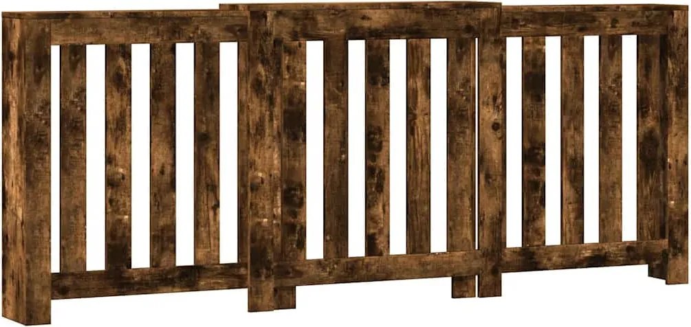 vidaXL Mască pentru calorifer stejar fumuriu 205x21,5x83,5 cm lemn