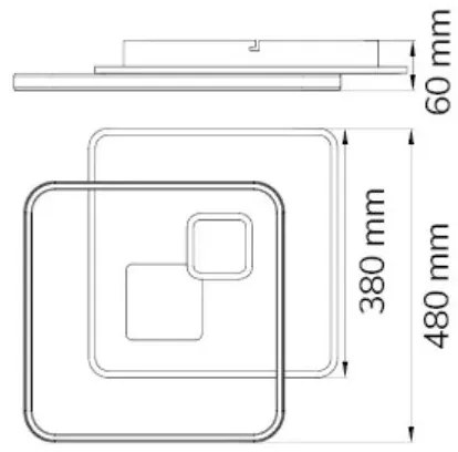 Plafonieră LED dimabilă AKON LED/43,5W/230V 2700-5500K Wofi 11620 + telecomandă