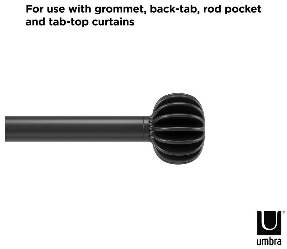 Galerie de perdea extensibilă 107-305 cm din oțel Finn – Umbra