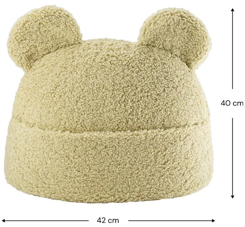 Pernă decorativă pentru copii verde din țesătură bouclé Teddy Pouch – Wigiwama