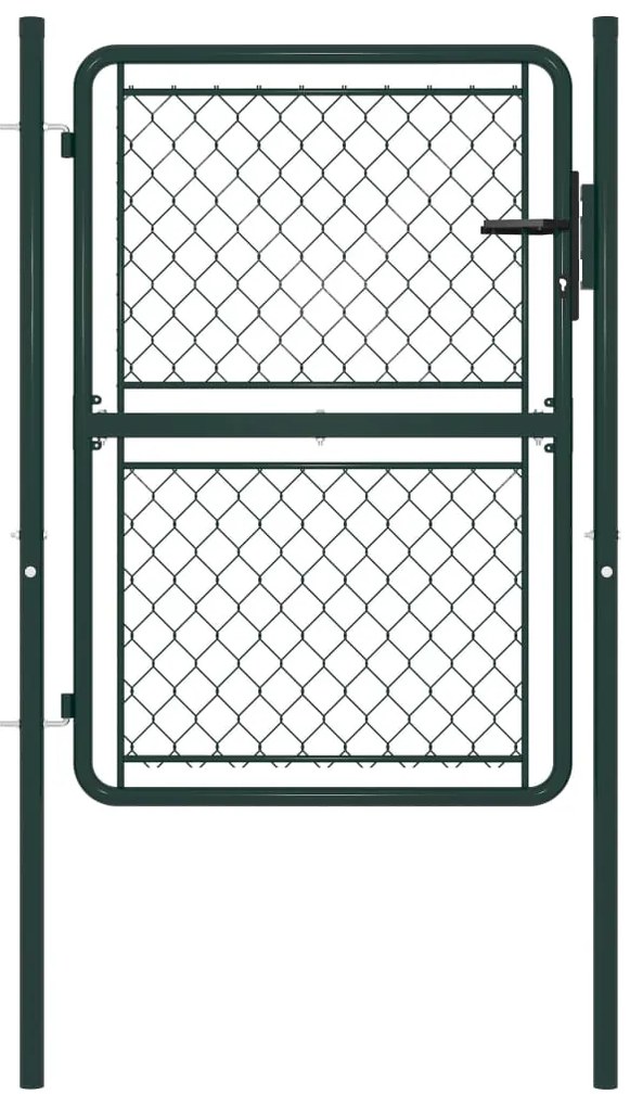 vidaXL Poartă de grădină din oțel, 100x150 cm, verde