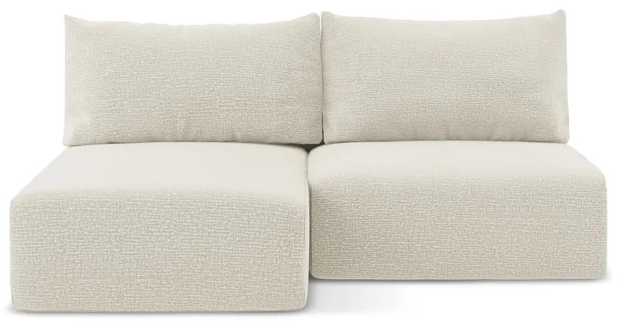 Colțar crem extensibil/cu spațiu de depozitare (cu colț pe partea stângă) Kalena – Makamii